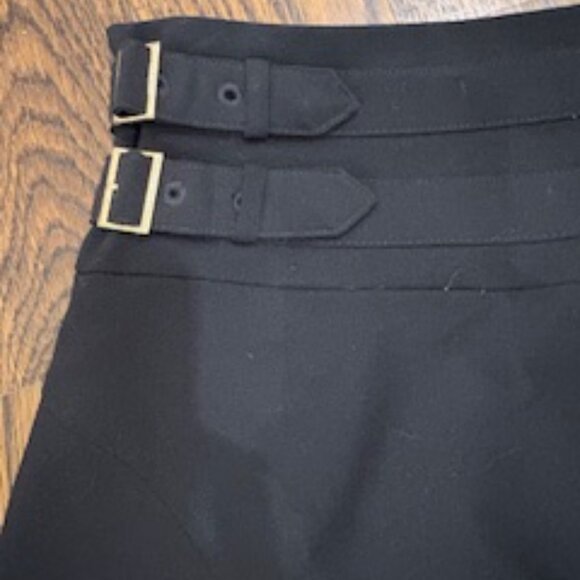 Clearout- EUC Calvin Klein Black Midi skirt with built in belts sz M - Picture 4 of 10
